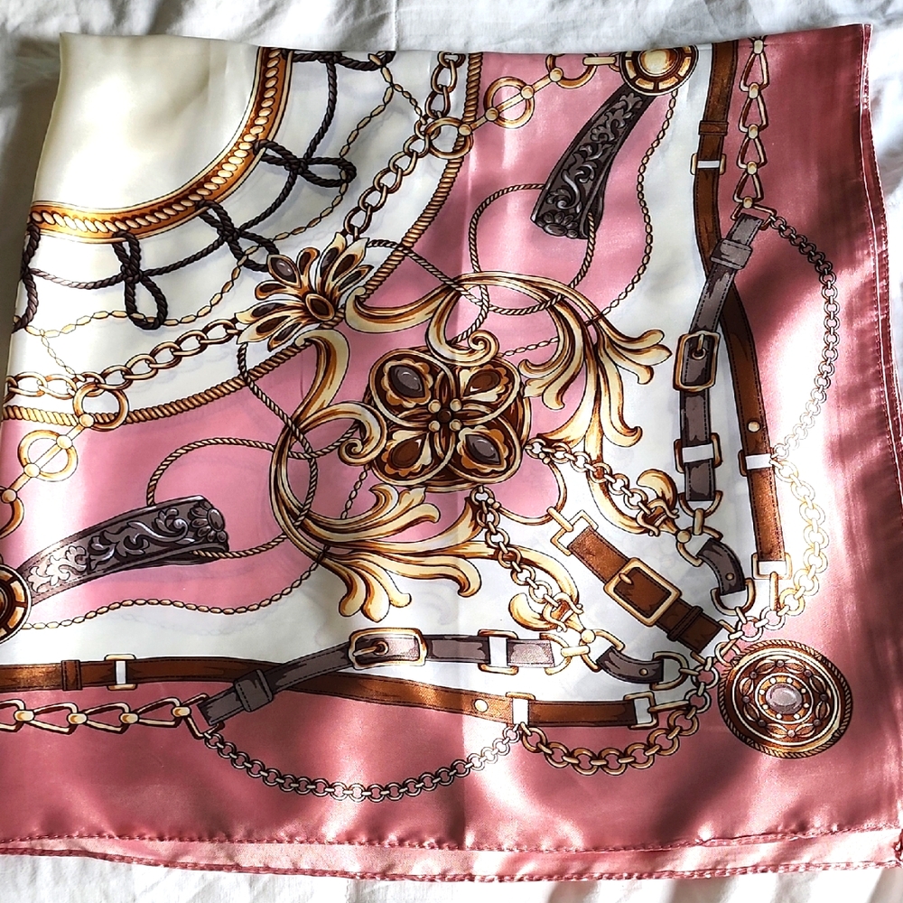 Pink Buckle Scarf